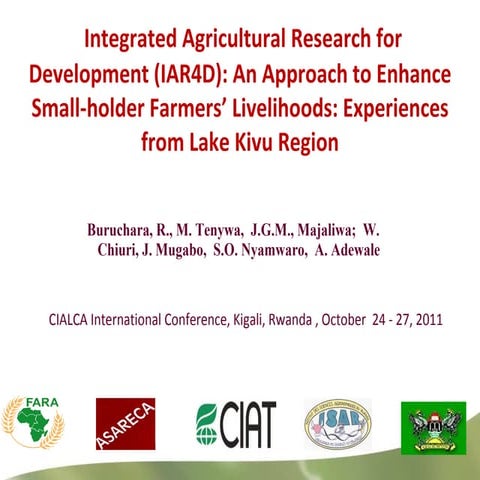 Buruchara - Integrated Agricultural Research for Development (IAR4D): An Appr...