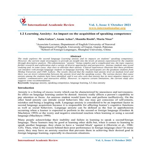 IAR, vol.1, issue 1, 1 12