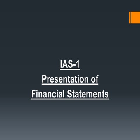 Accounting Ias 1 presentation