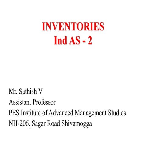 Ind As 2 inventories