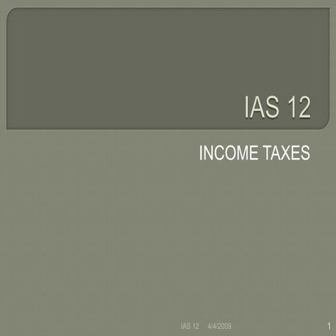 Ias 12 Income Taxes