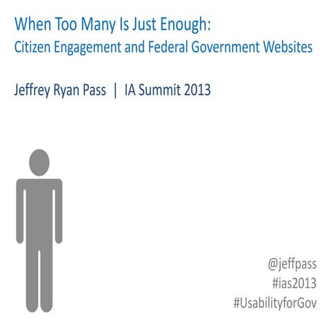 When Too Many is Just Enough: Citizen Engagement and Federal Government Websites