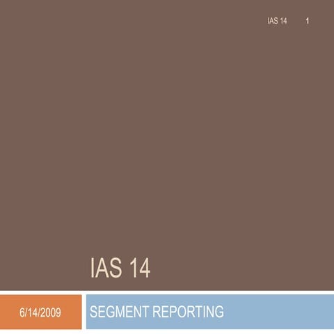 IAS 14 Segment Reporting