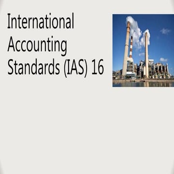 international accounting standards (IAS) 16