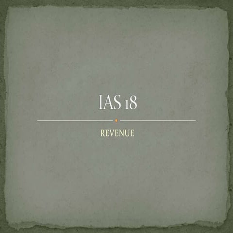 IAS 18 Revenue