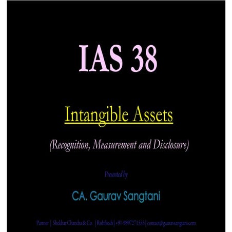 IAS 38 Intangible Assets