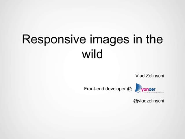 Iasi code camp 12 october 2013 responsive images in the wild-vlad zelinschi
