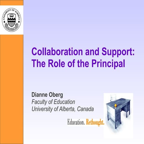 Collaboration and support: The role of the principal