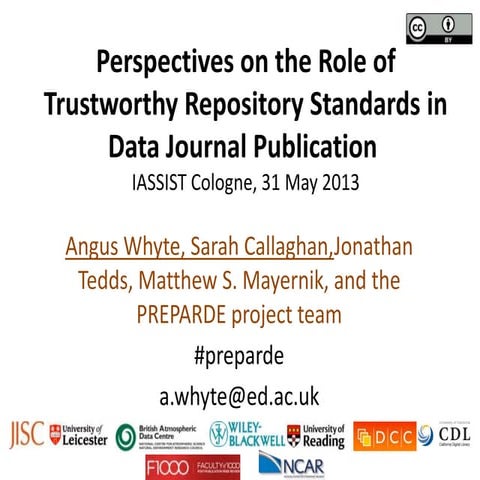 Perspectives on the Role of Trustworthy Repository Standards in Data Journal ...