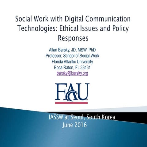 Technology & Social work | PPTX