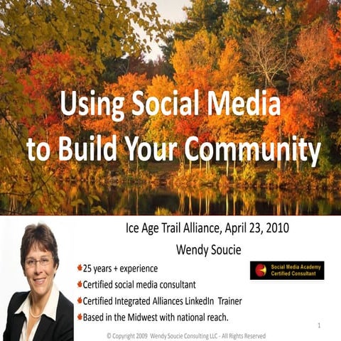Social Media for Community Building | Ice Age Trail Alliance Annual Mtg | Apr...