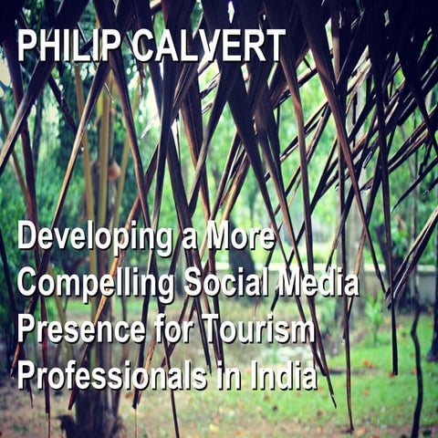 Developing a More Compelling Social Media Presence for Tourism Professionals in India