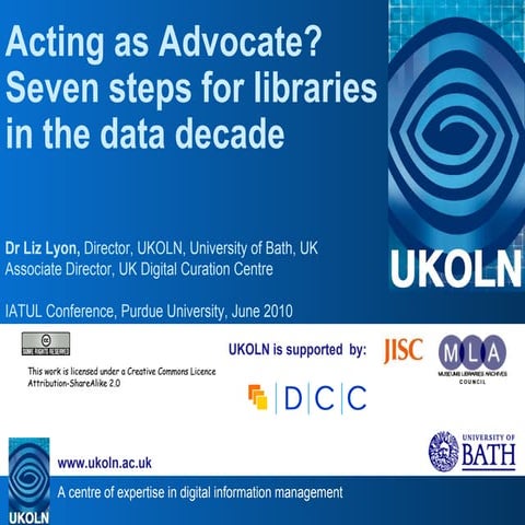 Acting as Advocate? Seven steps for libraries in the data decade