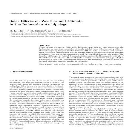 Iau solar effects 2005