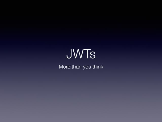 A Primer on JSON Web Tokens