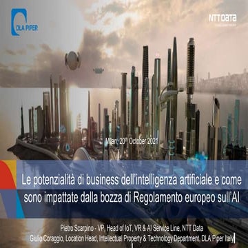 Intelligenza artificiale: le sue potenzialità, la bozza di regolamento UE e r...