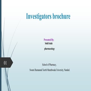 Investigators brochure
