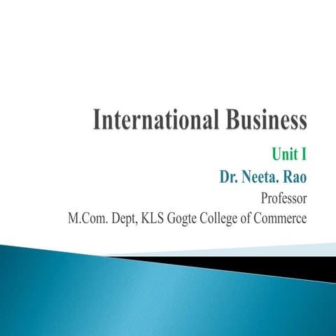 International Business-Introduction