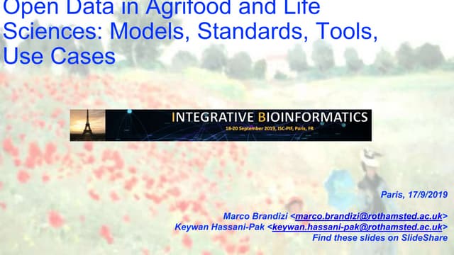AgriFood Data, Models, Standards, Tools, Use Cases