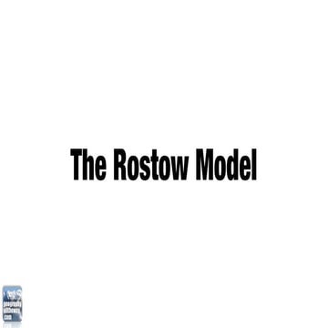 IB Geography: Development: Rostow Model
