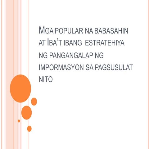 ibatibangestratehiyangpangangalapngimpormasyon-180103111233.pptx