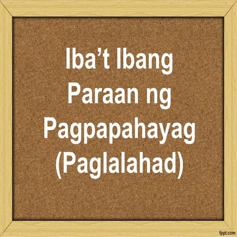 Iba't ibang paraan ng pagpapahayag