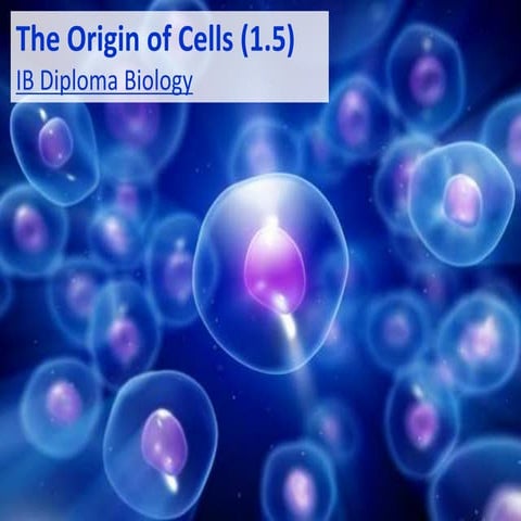 IB Biology 1.5 Slides: Origins of Cells