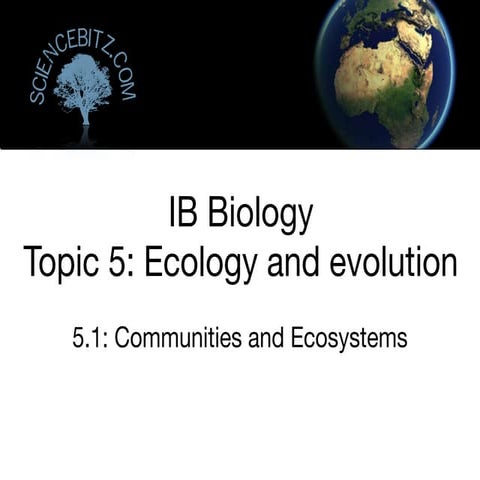 IB Biology 5.1 communites and ecosystems