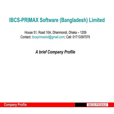 IBCS-PRIMAX ERP Solution