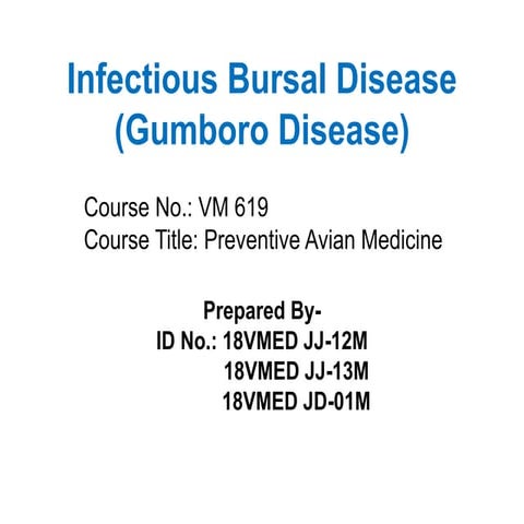 Infectious Bursal Disease