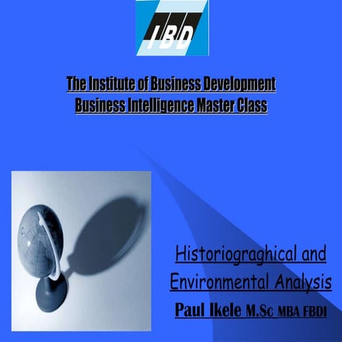 IBD Bi Mc Hist and Environ. Analysis