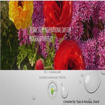 Virtual Celebration of International Day for Biological Diversity 2020