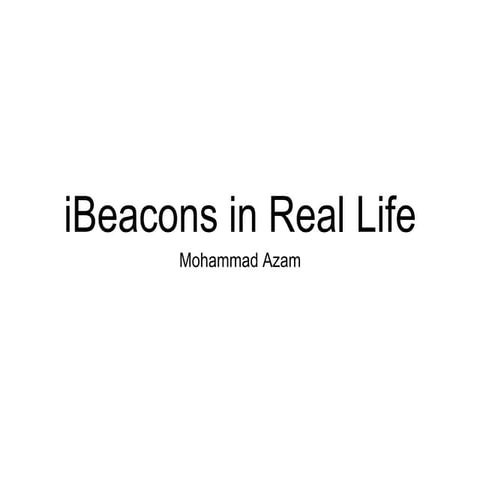 iBeacons in Real Life