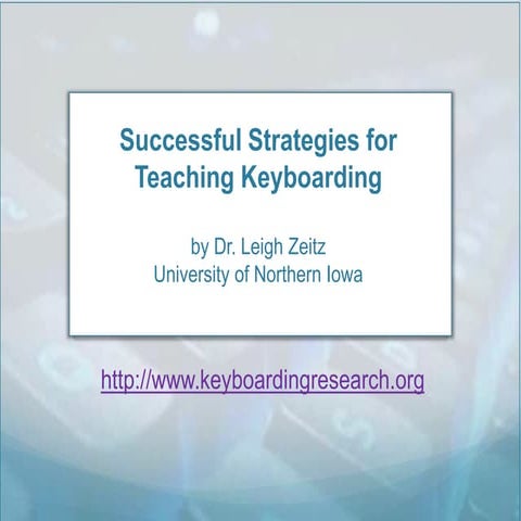Successful Strategies for Teaching Keyboarding