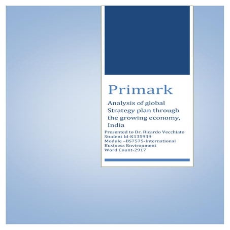 Primark:overview | PPTX