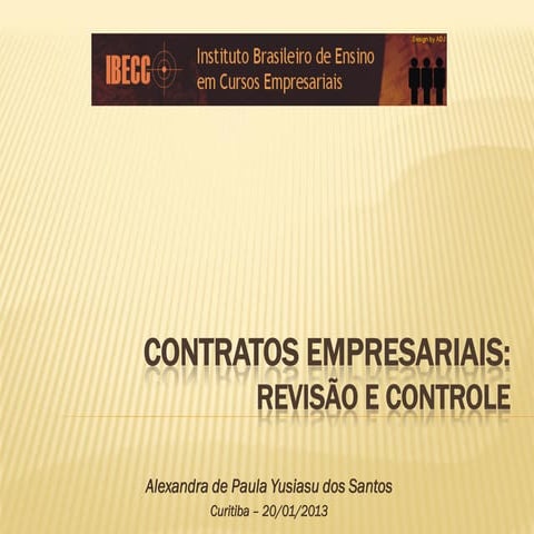 IBECC - Contratos Empresariais - Revisão e Controle