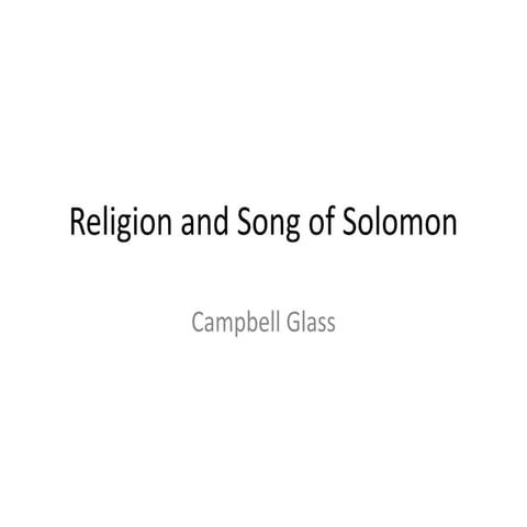 IB English Song of Solomon Presentation Religion