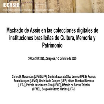 Machado de Assis nos acervos digitais das instituições brasileiras de Cultura, Memória e Patrimônio