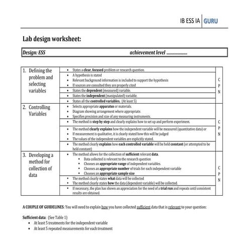 Ib ess guidelines for lab design