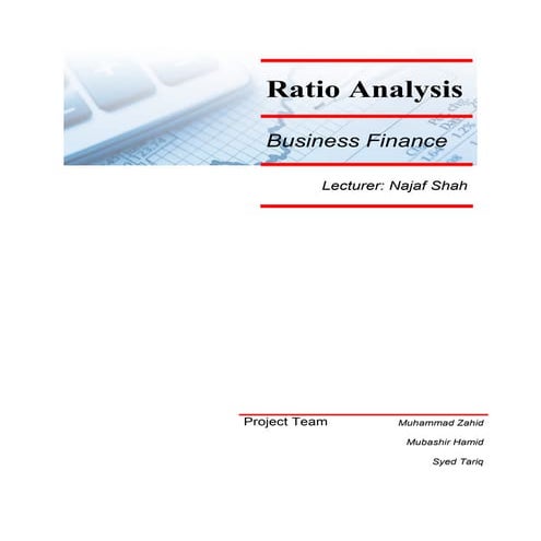 Business Finance Ratio Analysis Indus Motors