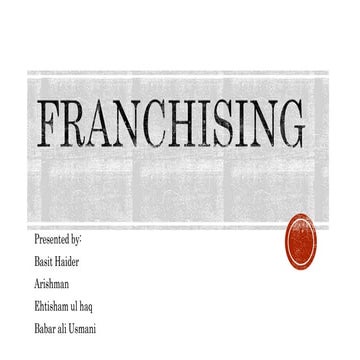 International Business| Franchising| Franchise business| open franchise| fran...