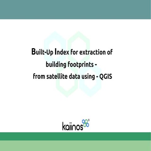Index based built up index using satellite data