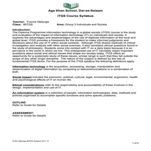 Ibitgs syllabus 2011-2012