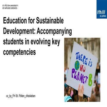 Education For Sustainable Development Accompanying Students In