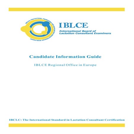 Iblce Regional Office In Europe   Candidate Information Guide