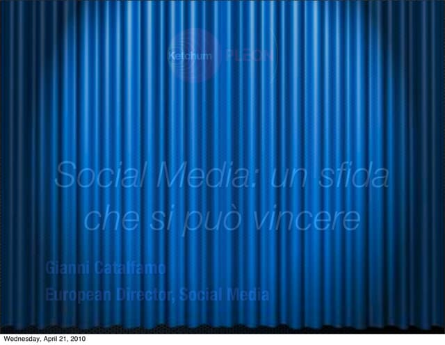 "Social Media, a challenge which can be won" - SDA Bocconi 21apr10