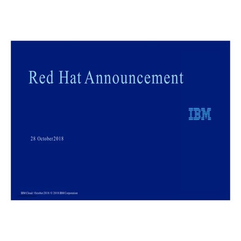 IBM Anuncia la adquisición de Red Hat