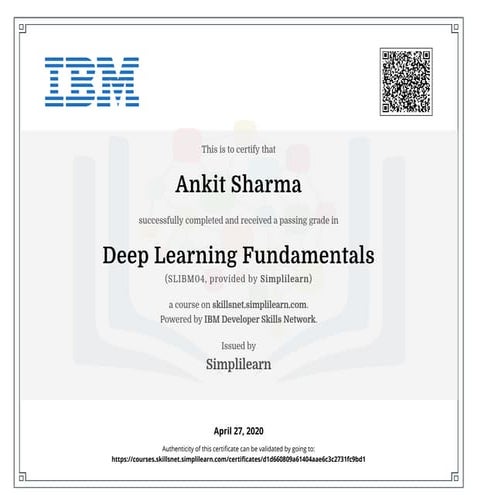 IBM - Deep learning fundamentals | PPT