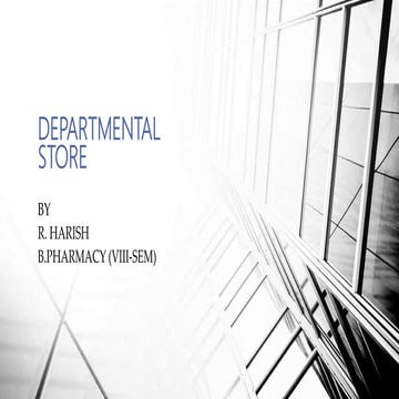 Departmental store - Industrial Business Management