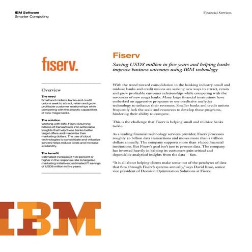 IBM  fiserv - imc14734 usen